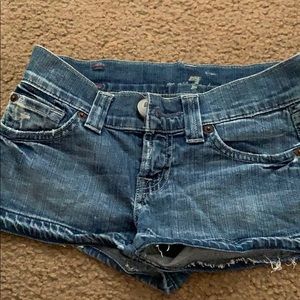 7 of mankind denim shorts